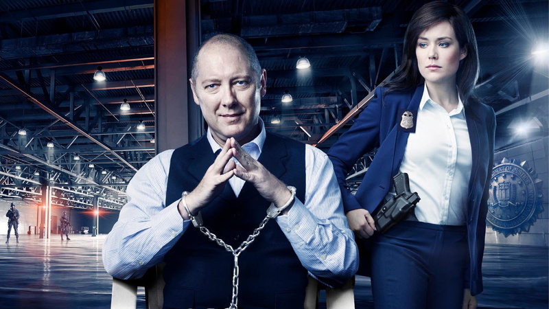 pose, Elizabeth Keen, Raymond Red Reddington, criminal, Megan Boone, composition, James Spader, great culprit, 1080P, handcuffs, weapons, the series, Blacklist