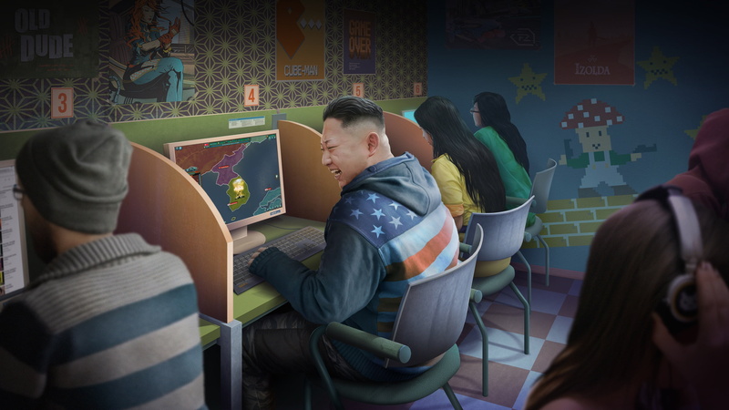 Computer, Game, Hall, Game Art, Laughter, North Korea, Kim Chen In, The game, The DPRK, People, Realpolitiks, Leader, Art, Jujubee, Computer room, The leader