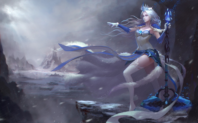 magic, winter, Demented Shaman, 4K, girl, hon, Heroes of Newerth, Winter Shaman