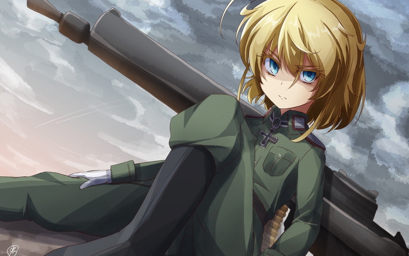 anime, cloud - sky, males, land Vehicle, image, saga of tanya the evil, sunlight, mode of transportation, nature, sky, vector, childhood, tanya degurechaff