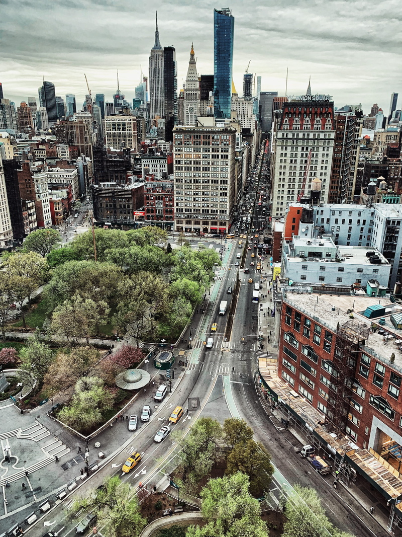 intersection, road, no people, new york, bridge, united states, city street, building, cityscape, financial district, residential district, metropolis