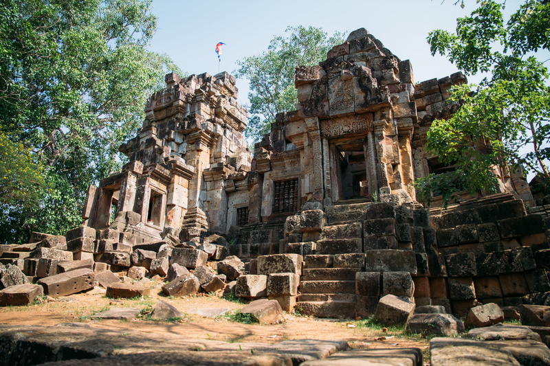 old ruin, ek phnom, ancient civilization, the past, old, architecture, day, asia, no people, nature, stone, 5K, ancient, place of worship, tourism, history
