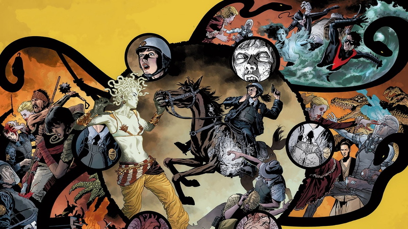 Comics, Collage, Medusa, Mr. Freeze (DC Comics), Nightwing, 1080P