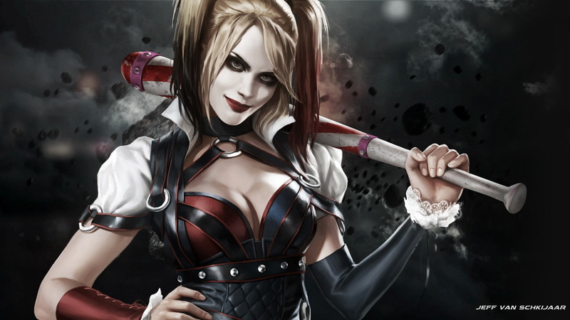 Joker, 1080P, DC Comics, Batman, Harley Quinn, digital art