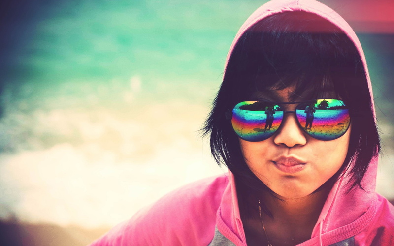 reflection, sunglasses, 2K, women, face, glasses