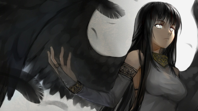 anime girls, Mabinogi, Vindictus, Morrigan (character), angel, 1080P
