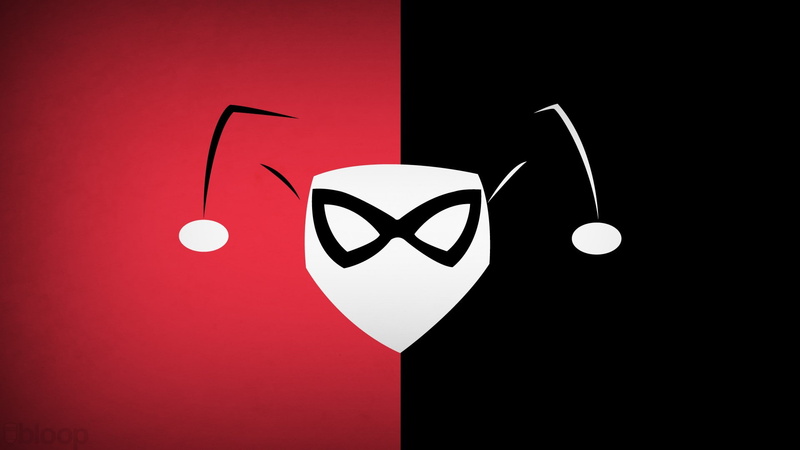 villains, Blo0p, Harley Quinn, 1080P, DC Comics, Batman, splitting, minimalism