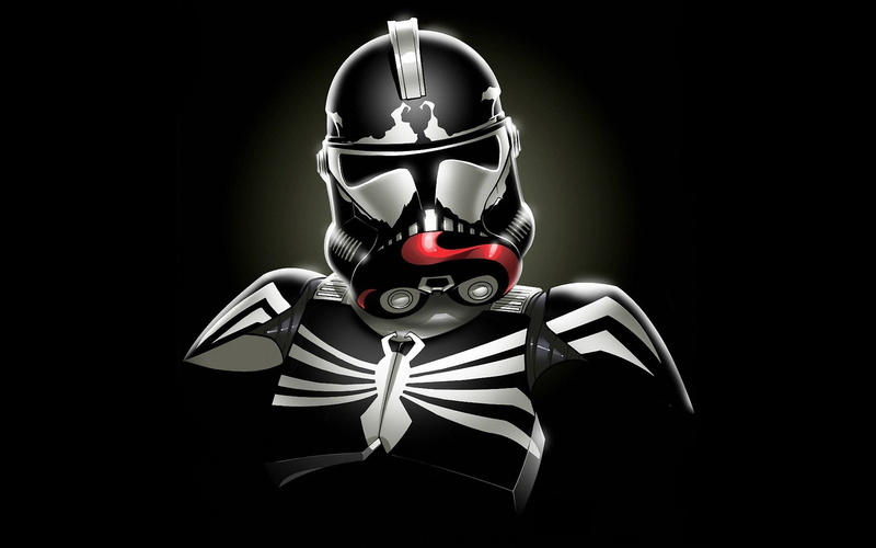 stars, 1080P, stormtroopers, star, comics, x, wars, Star Wars, hd, space, spiderman, minimalistic, art, venom, marvel