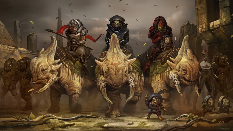 grunt, wrex, effect, x, fantasy, hd, mass, riding, monsters, artwork, Mass Effect, wallpap, art, 1080P, krogan