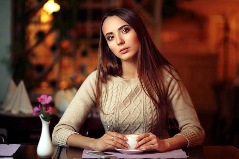 Evgeniy Bulatov, brown hair, look, 2K, girl, hair, Dasha K