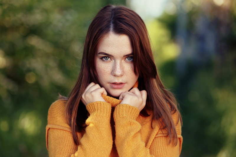 Taya, 4K, look, hair, Evgeniy Bulatov, girl, brown hair