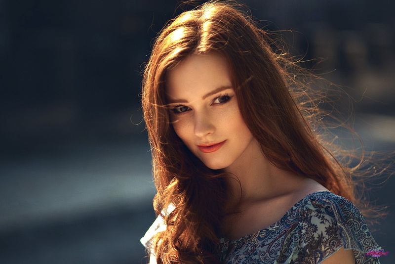 smiling, 1080P, MWL Photo, model, 500px, face, red lipstick, sunlight, long hair, portrait, women