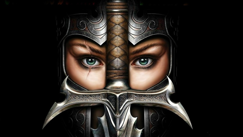 women, scars, 1080P, face, sword, fantasy art, soldier, eyes, armor, black background