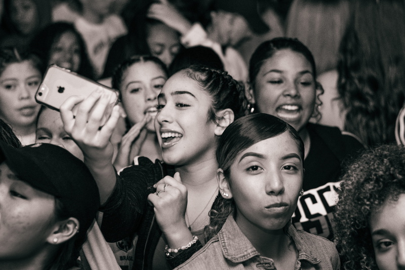 group of people, gathering, young women, group together, arts culture and entertainment, fans, leisure activity, public, music, focus on foreground, togetherness