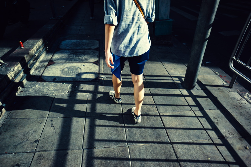 pavement, urban Scene, adult, jogging, street, action, sport, walking, paving stone, wherever I go, blurred Motion, body part, sunlight, daytime, shirt
