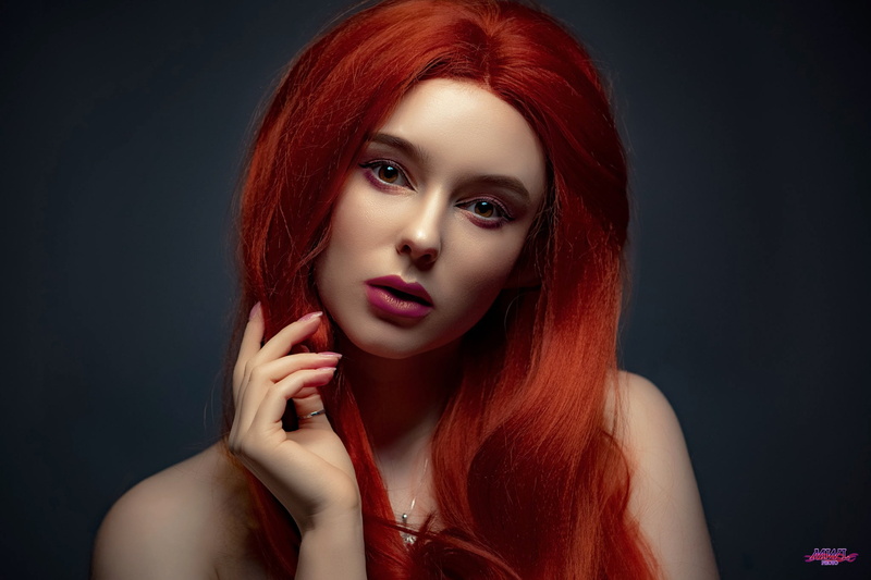 Alexander, look, face, beauty, 1080P, Eugene MWL Photo, model, red, girl, portrait