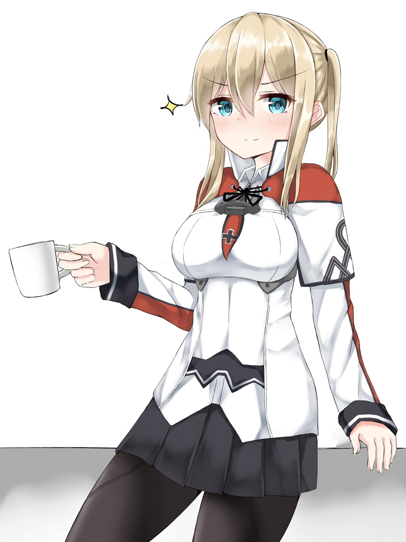 child, Graf Zeppelin (KanColle), human arm, girls, adult, blonde, 2K, white background, hair, anime girls, technology, human limb, anime, skirt, aqua eyes
