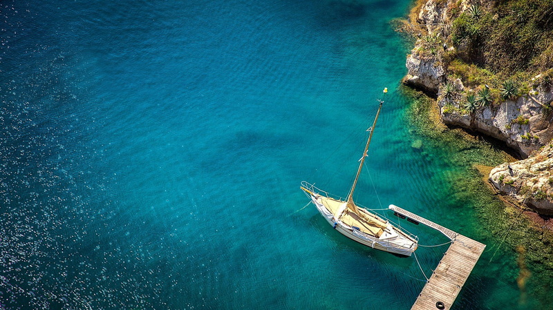 RUFFLE, greece, sailboat, luxury, The OCEAN, tourism, PIERCE, nautical Vessel, turquoise Colored, blue, 1080P, bay Of Water, europe, tranquil Scene, relaxation