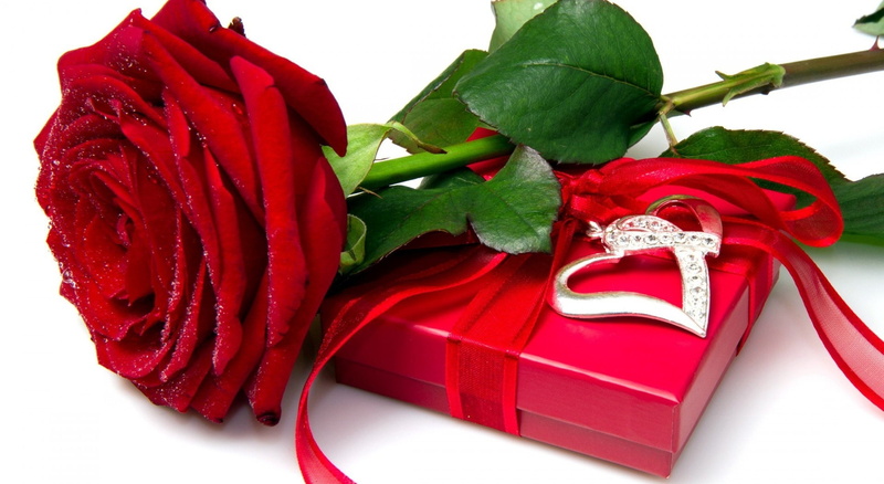 love, box, heart, rose, red, flower, 2K