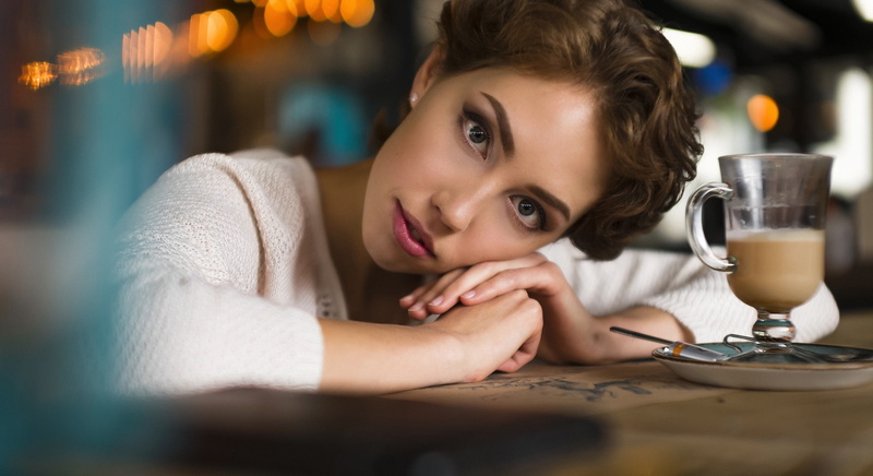 cafe, bokeh, Dmitry Belyaev, 1080P, Dasha