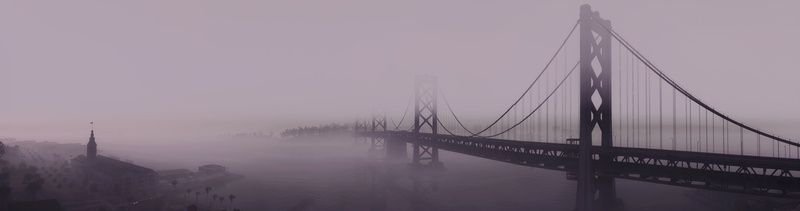 built structure, suspension bridge, nature, building exterior, outdoors, watch dogs 2 4k hd pc, smog, transportation, bay, engineering, connection, cityscape