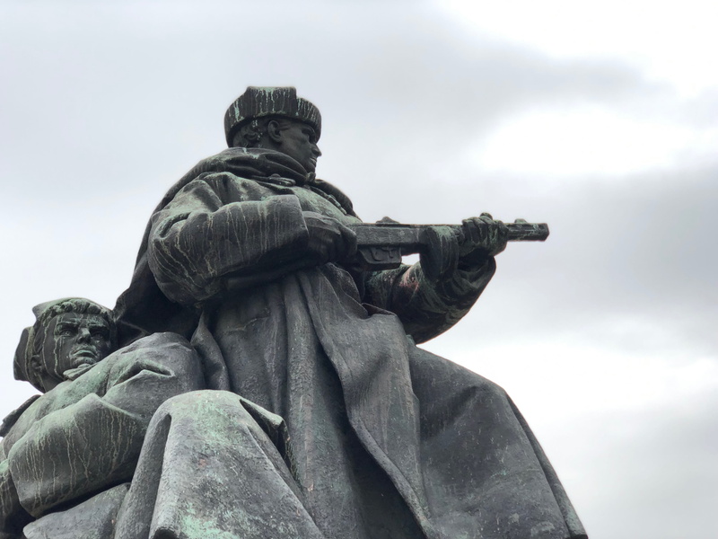 male likeness, human representation, balkan, memorial, low angle view, communism, art and craft, person, day, 4K, cccp, gun, soliders, monument, soviet