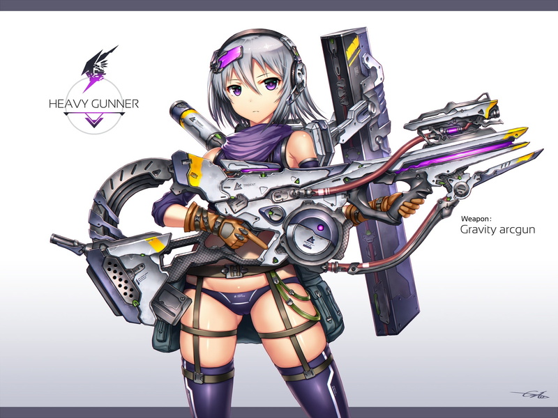 hair, konachan, gray, gia, 241196, cameltoe, com, gun, headphones, gloves, 720P, signed, weapon, original