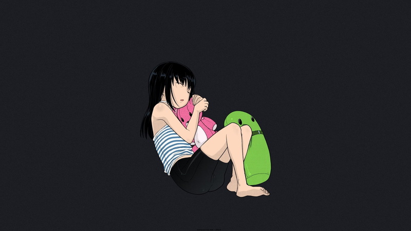 long, ookami, gray, cameltoe, bike, black, sleeping, barefoot, 1080P, shorts, hair