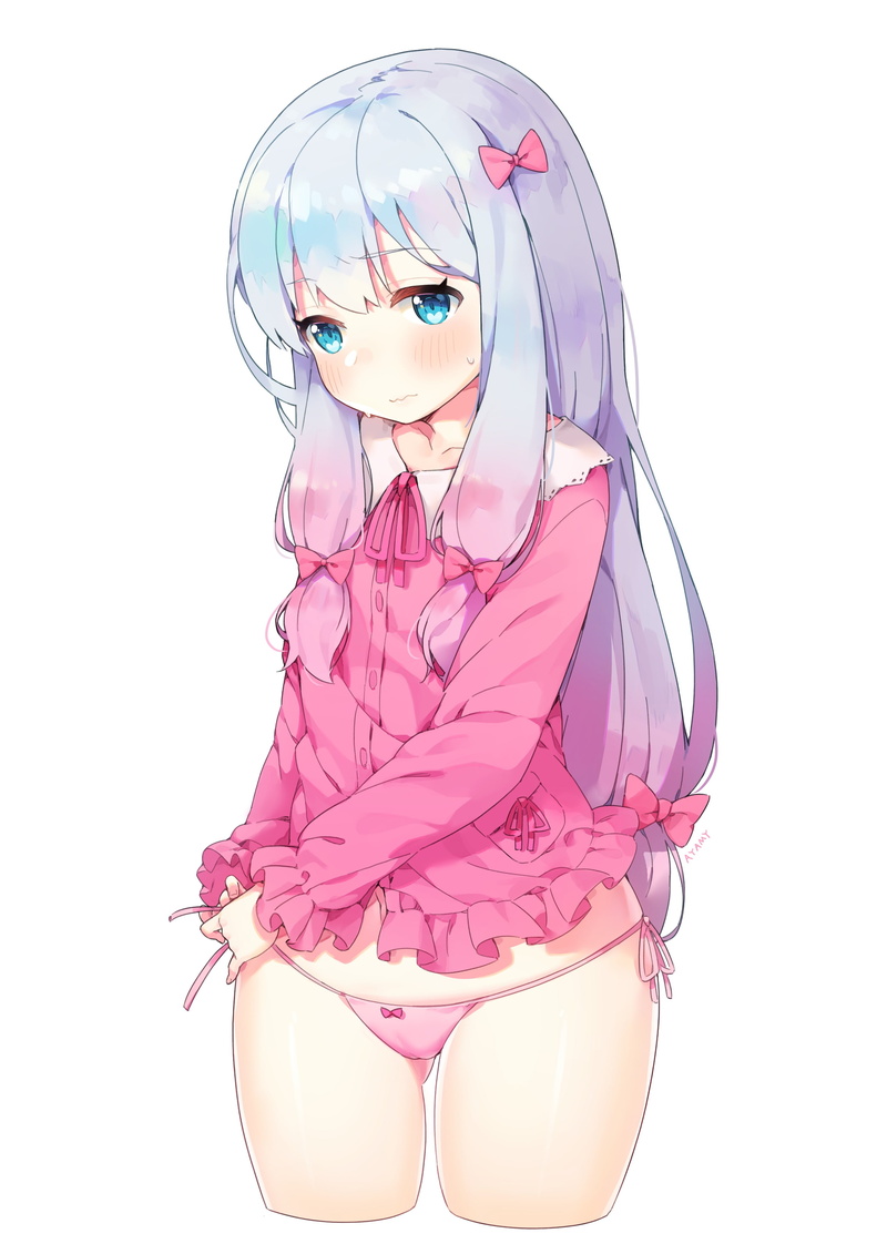 panties, Eromanga-sensei, Izumi Sagiri, 2K, cameltoe, pyjamas, pink pajamas