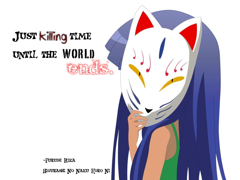 anime girls, Furude Rika, Higurashi No Naku Koro Ni, quote, 1080P