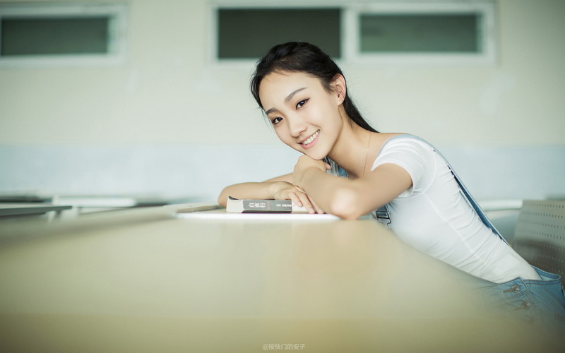 asian, classroom, smile, 1080P, model, girl