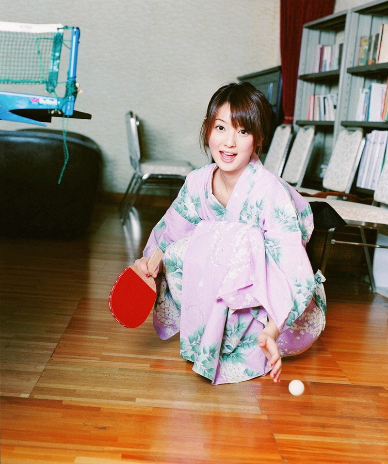 kimono, women, Sasaki Nozomi, ping pong, 720P, Visual Young Jum, Asian