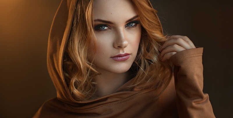 model, close up, Damian Feather, body part, redhead, fashion model, eyeshadow, women, bokeh, fashion, beautiful people, hairstyle, blue eyes, black background