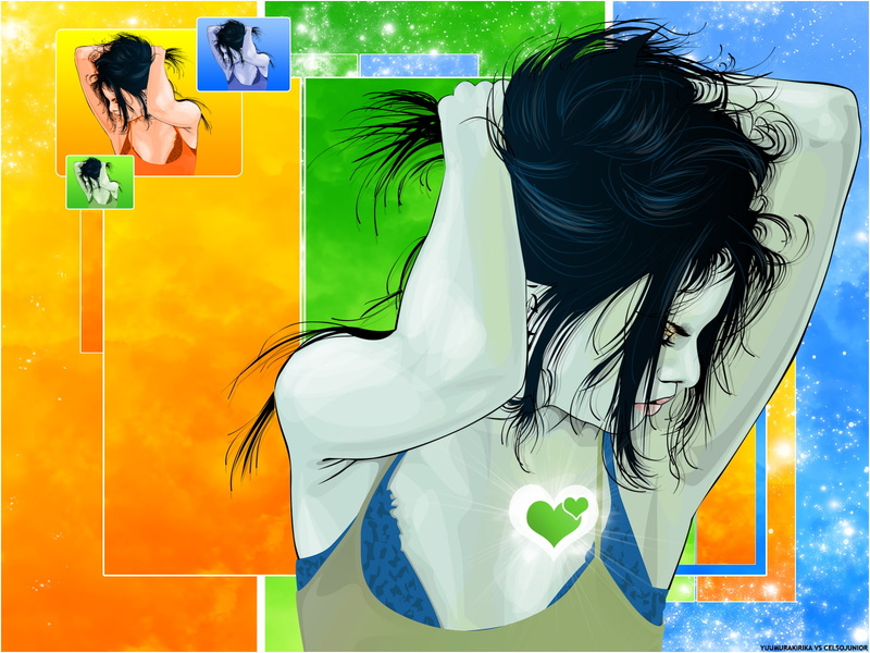 pretty, girl, 720P, vector