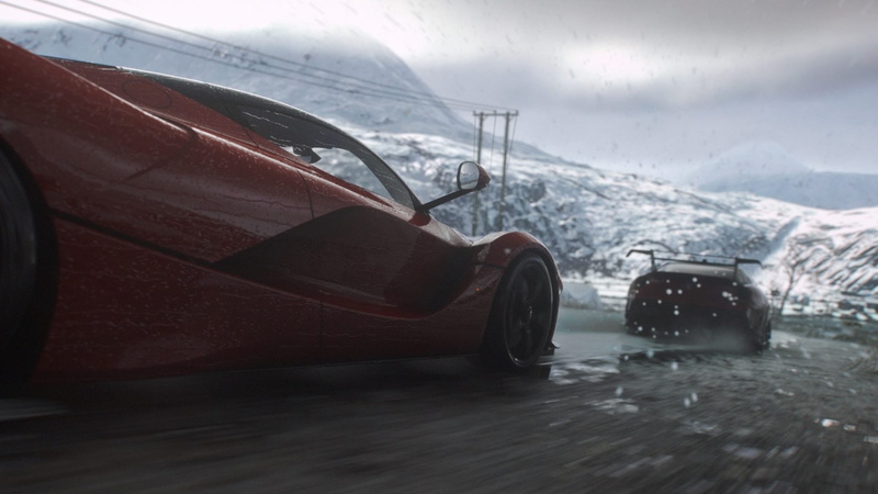 sky, Ferrari, 1080P, land vehicle, day, winter, transportation, scenics - nature, motor vehicle, travel, snowcapped mountain, Ferrari LaFerrari, storm