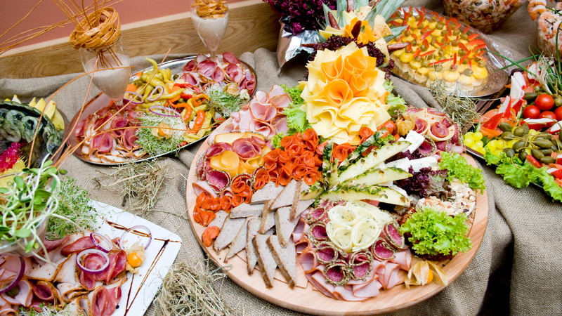 platter, 4K, vegetables, meat, sandwich, food