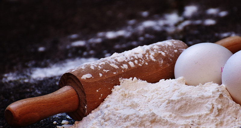 roll out, white color, flour, cold temperature, focus on foreground, snow, ice, egg, food, two, food and drink, temptation, preparation, eggs, ingredients