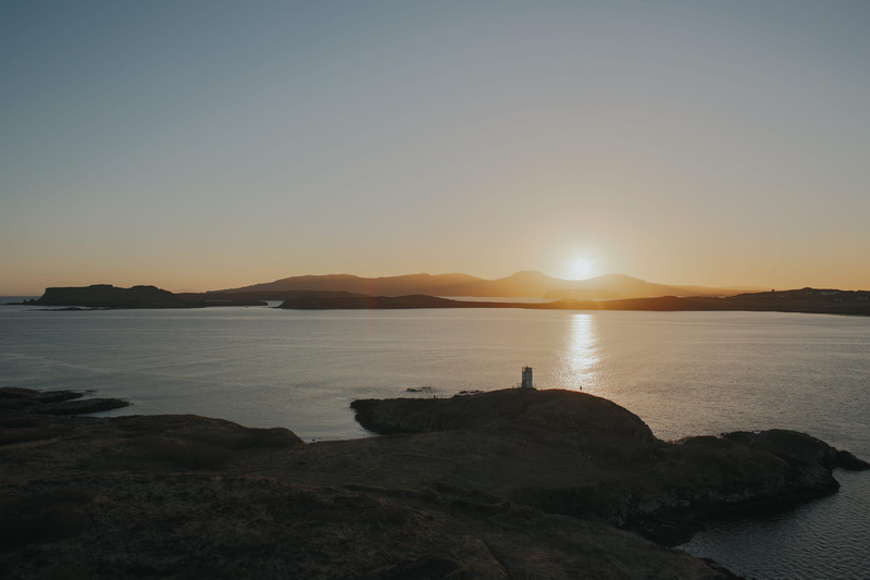 outdoors, land, idyllic, mountain, rock, beauty in nature, clear sky, sunset, sky, isle of skye, scenics - nature, tranquility, tranquil scene, solid, nature
