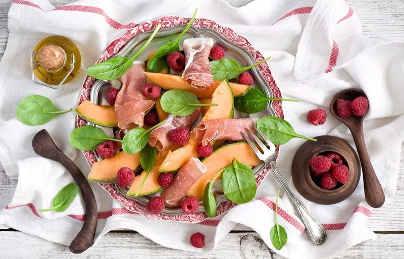 close-up, directly above, eating utensil, high angle view, multi colored, wellbeing, fruit, plate, food and drink, healthy eating, household equipment