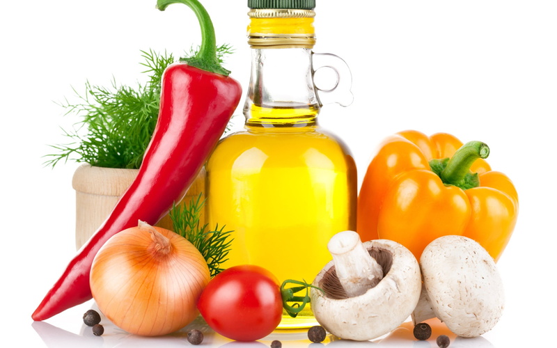 indoors, oil, red, carrot, isolated, mushroom, tomato, meal, ripe, bell pepper, groceries, cooking Oil, cooking, herb, freshness, chili, still life, garlic