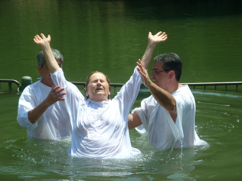 nature, positive emotion, mature men, israel, yardenit, adult, arms raised, emotion, group of people, body, two, immersion, lifestyles, motion, body part