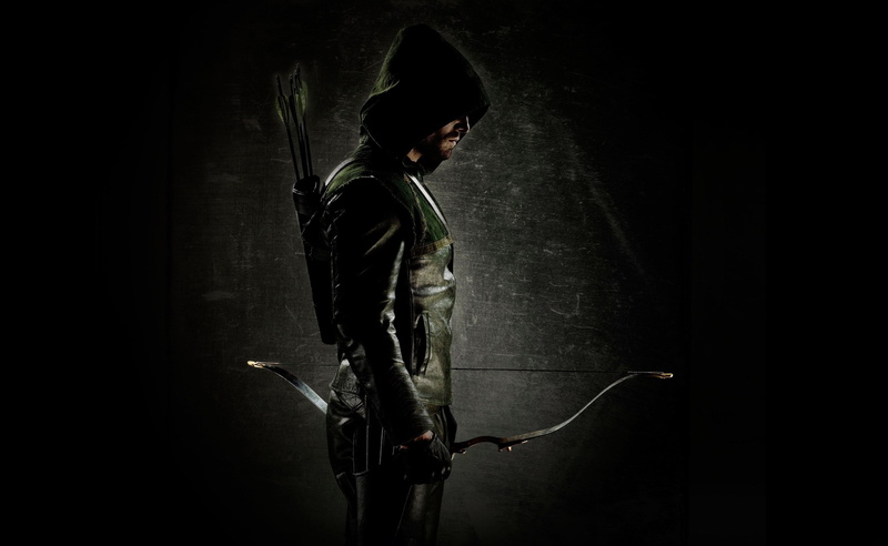 young adult, 2K, oliver queen, dark, side view, studio shot, black background, indoors, green, men, arrow, night, mystery, adult, standing, full length