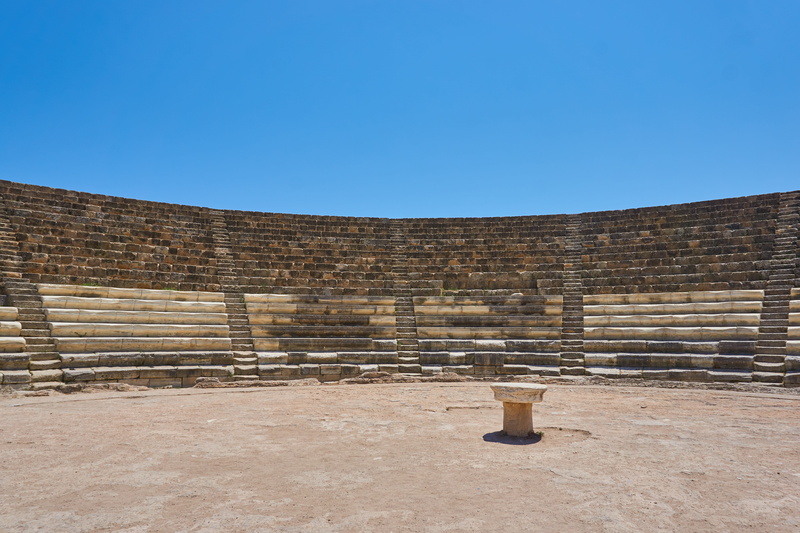 cyprus, 5K, empty, sit, old, antiquity, clear sky, built structure, architecture, greek, sky, ancient, place of worship, the past, antique, history, ancient civilization