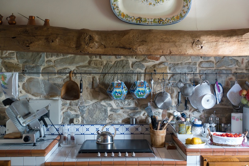 choice, still life, kitchen counter, lemon, kitchen, bowl, kettle, italy, large group of objects, olive oil, wooden beams, stove, 5K, cooktop, photo, farmhouse