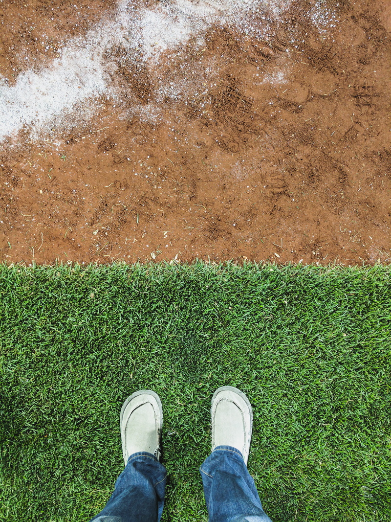 omaha, field, nature, high angle view, human leg, nebraska, green color, men, human body part, low section, day, lifestyles, dirt, td ameritrade park omaha