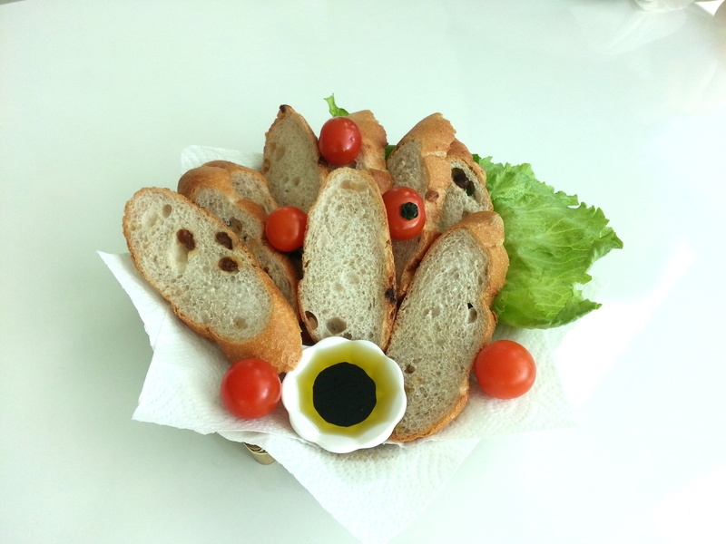 balsamic vinegar, freshness, vegetable, wellbeing, table, healthy eating, 2K, bread, high angle view, cherry tomato, studio shot, ready-to-eat, no people