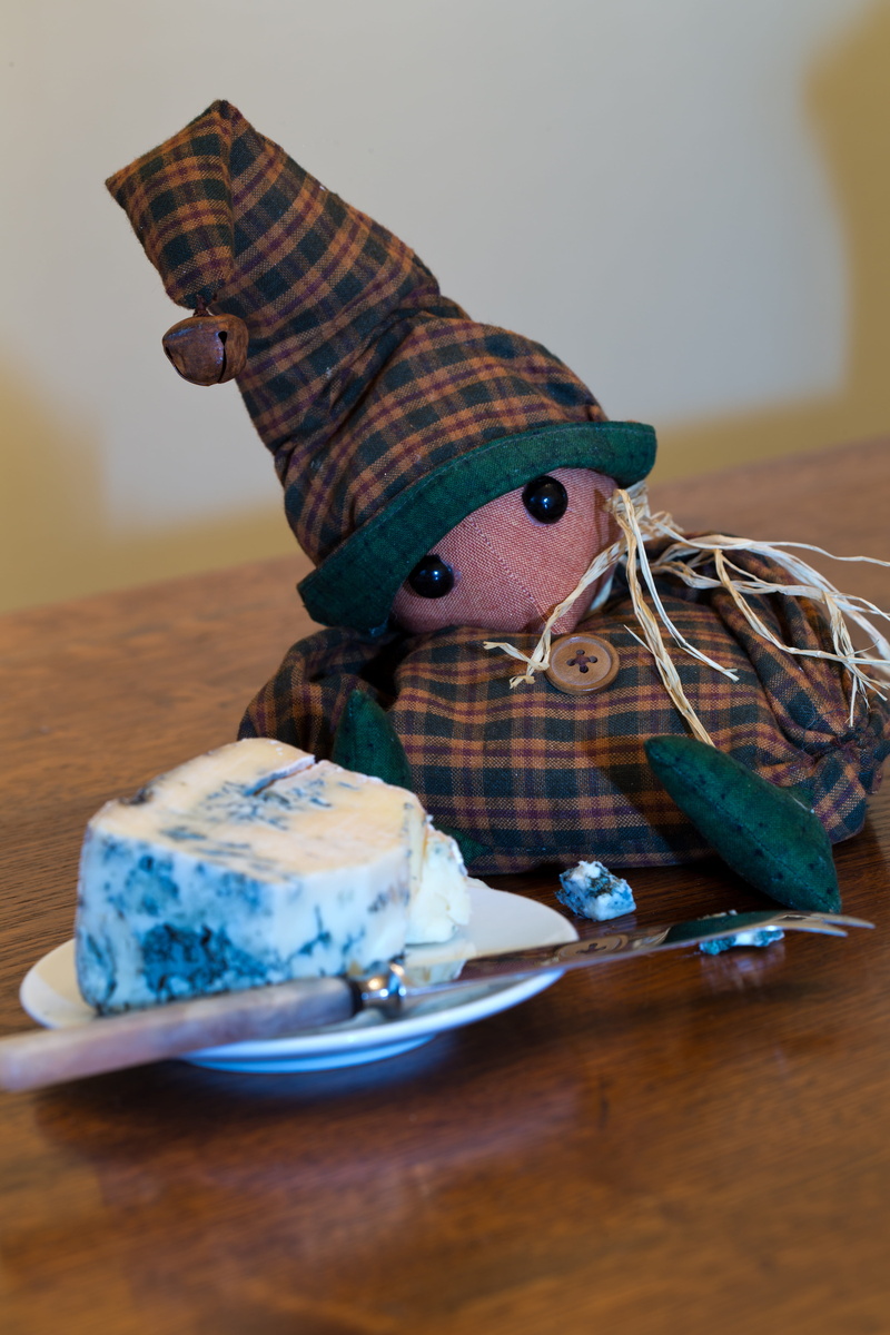 oak table, close-up, check suit, gorgonzola cheese, stuffed toy, indoors, still life, bell cap, creativity, slumped, human representation, sweet, sweet food