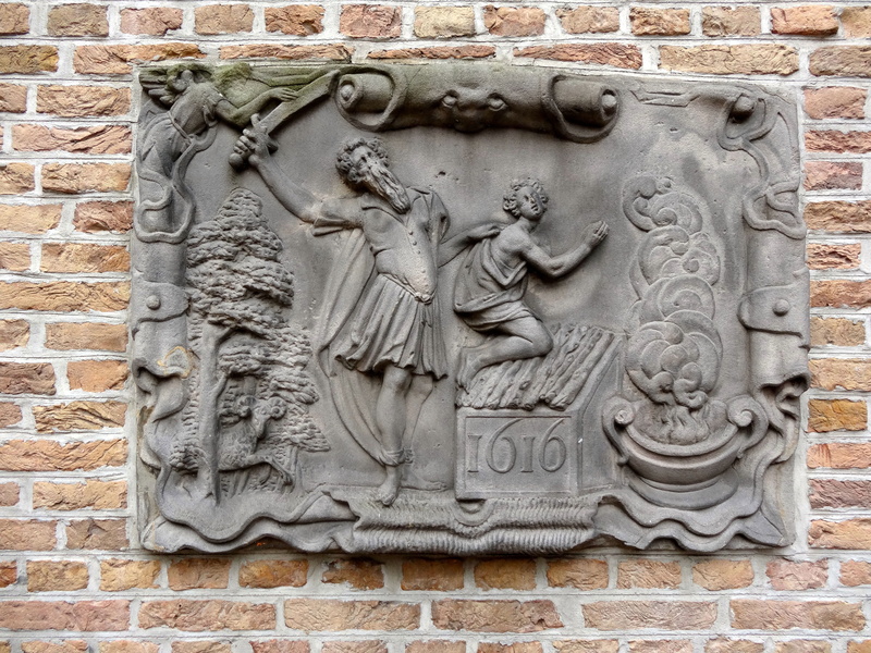 bas relief, stone, building exterior, close-up, architecture, built structure, human representation, carving, sculpture, religion, wall - building feature