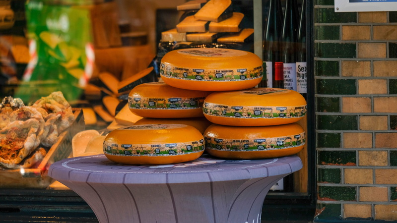 holland, art and craft, outdoors, close-up, no people, for sale, retail display, gouda, retail, craft, dutch cheese, 4K, creativity, food and drink, cheese shop