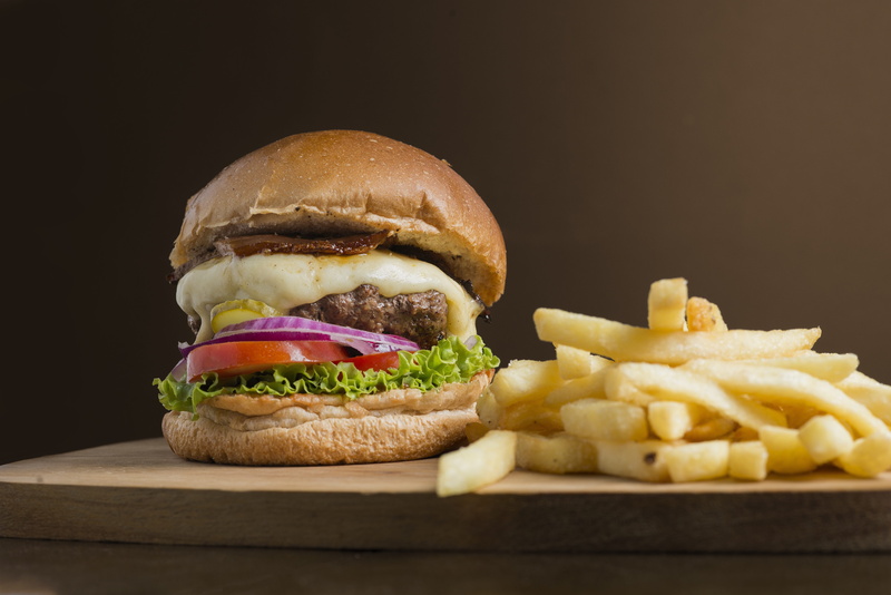 unhealthy eating, prepared potato, studio shot, cheese, cheeseburger, meat, hamburger, food, crisp, gourmet, brown, temptation, take out food, bun, black background
